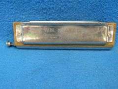 Wm. Kratt Super "48" chromatic harmonica with a soft case