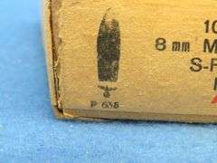 WW2 era German 8mm ammunition in original sleeve.  Includes Waffenamt stamp.