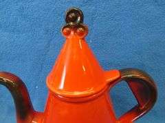 Vintage Metlox Poppytrail Red Rooster coffeepot.  Mint condition.