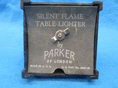 Vintage 1930s Art Deco Parker of London Silent Flame Table Lighter- Untested