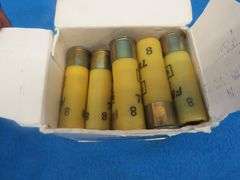 25 Federal 12-gauge #6 shot, 25 Federal 12-gauge #8 shot, and 23 Federal 20-gauge #8 shot.  All 2 3/