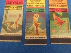 Rosemeade bowl and unused match covers in a King Edward cigar box