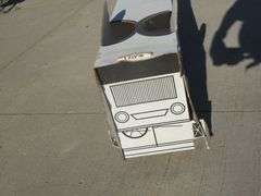 Blatz cardboard advertising truck.  50" x 18" x 8"