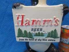 Ceramic Hamm's Beer Bear bank.  Damage as pictured.