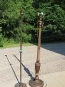 Wooden 60" and metal 62"floor lamps