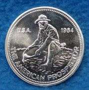 1984 Engelhard silver round.  One ounce of .999 fine silver.
