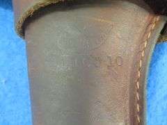Hunter brand leather ammo belt with a Hunter brand holster.  Approx. 34".  Used with the gun in lot 