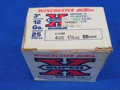 Vintage Winchester Super X BB-shot, 12-gauge rounds