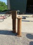 Wooden 35" plant pedestal and a 44" wooden architectural pillar
