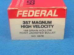 Fifty Federal 357 Magnum.  158-grain JHP.