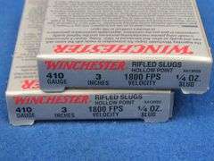 10 Winchester Super X 1/4oz, 410-gauge slug rounds