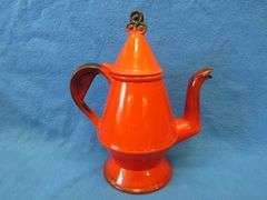 Vintage Metlox Poppytrail Red Rooster coffeepot.  Mint condition.
