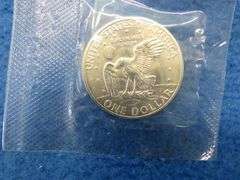 1972 Eisenhower 40% silver uncirculated dollar coin