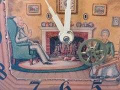 Lux animated clock with a working spinning wheel