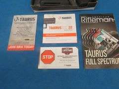 Taurus TX22 .22LR semi-auto pistol.  SN 1PT329299.  Includes one magazine, manual, and original box.