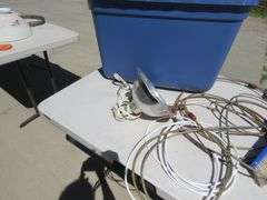 Dog leads, zip ties, outdoor thermometer, tote, and more