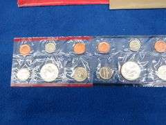Seven Mint coin sets   (2) 1984 1985 (2) 1987 (2) 1988