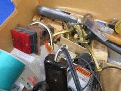 Lots of tools and hardware including, an untested Craftsman 19.2v cordless drill and flashlight with