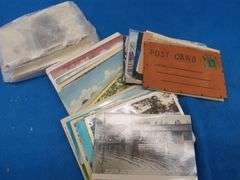 Hundreds of  Golden Era postcards both used and unused going back to the early 1900s.  RRPCs, town v