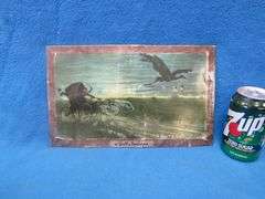 Anheuser Busch "Malt-Nutrine" tin on cardboard advertising sign.  12.5" x 7.5"