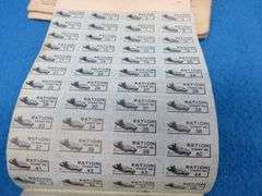 1940 CCC (Civilian Conservation Corps) discharge papers, WW2 ration books with and without stamps, a