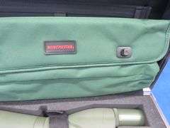 Winchester WT-831 20-60x80 Spotting Scope with hard case, soft travel case, and tripod