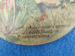 Souvenir hand fan from the 1893 World's Columbian Exposition held in Chicago advertising Schlitz Bee