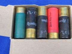 25 Mixed 12-gauge rounds and 10 Remington 5-shot 20-gauge Nitro Turkey rounds