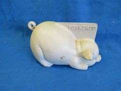 "Get your porkchop here." Cast iron boot scraper. Marked Foundry Collection, Mankato MN