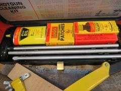 Hack saw, shotgun cleaning kit, propane regulator, and more