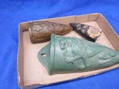Three pottery wall pockets