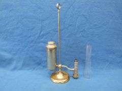 Antique unmarked oil lamp with chimney.  Missing the chimney holder.