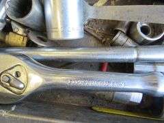 Large lot of mechanics tools including ratcheting gear wrenches from MATCO, Craftsman sockets and ra