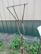 Two floor lamps and a vintage lamp stand