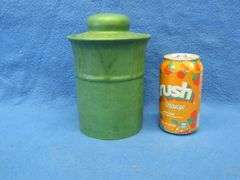 Stoneware pitcher and covered jar