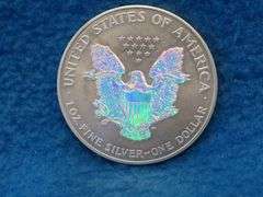 2001 Silver Eagle.  One ounce of fine silver.