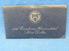 1972 Eisenhower 40% silver uncirculated dollar coin