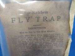 "Sur-Katchem" antique fly trap with original instructions.  Not an original door.