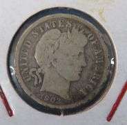 1903 O and 1899 P Barber dimes.