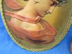 Embossed Bradley and Hubbard #1820 cast iron oval portrait