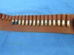 Hunter brand leather ammo belt with a Hunter brand holster.  Approx. 34".  Used with the gun in lot 