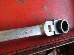 Large lot of mechanics tools including ratcheting gear wrenches from MATCO, Craftsman sockets and ra