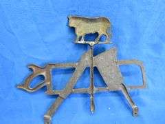 American Folk Art cast iron Butcher's Trade sign