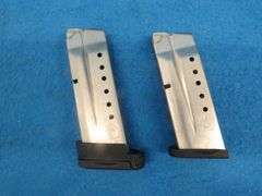 Smith and Wesson MP9 Shield 9mm semi-auto pistol.  SN HAP2821.  Includes two magazines and a molded 
