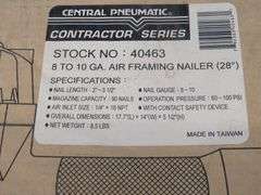 Central Pneumatic 8-10 gauge air framing nailer.  Appears to be seldom if ever used.