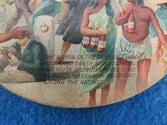 Souvenir hand fan from the 1893 World's Columbian Exposition held in Chicago advertising Schlitz Bee