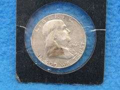 1951 D Franklin half and a jewelry set marked "Alpaca Mexico"