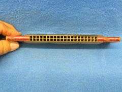Hohner 40-hole double-sided tremolo harmonica.  Sounds great.