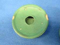 Stoneware pitcher and covered jar