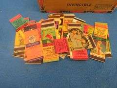 Rosemeade bowl and unused match covers in a King Edward cigar box